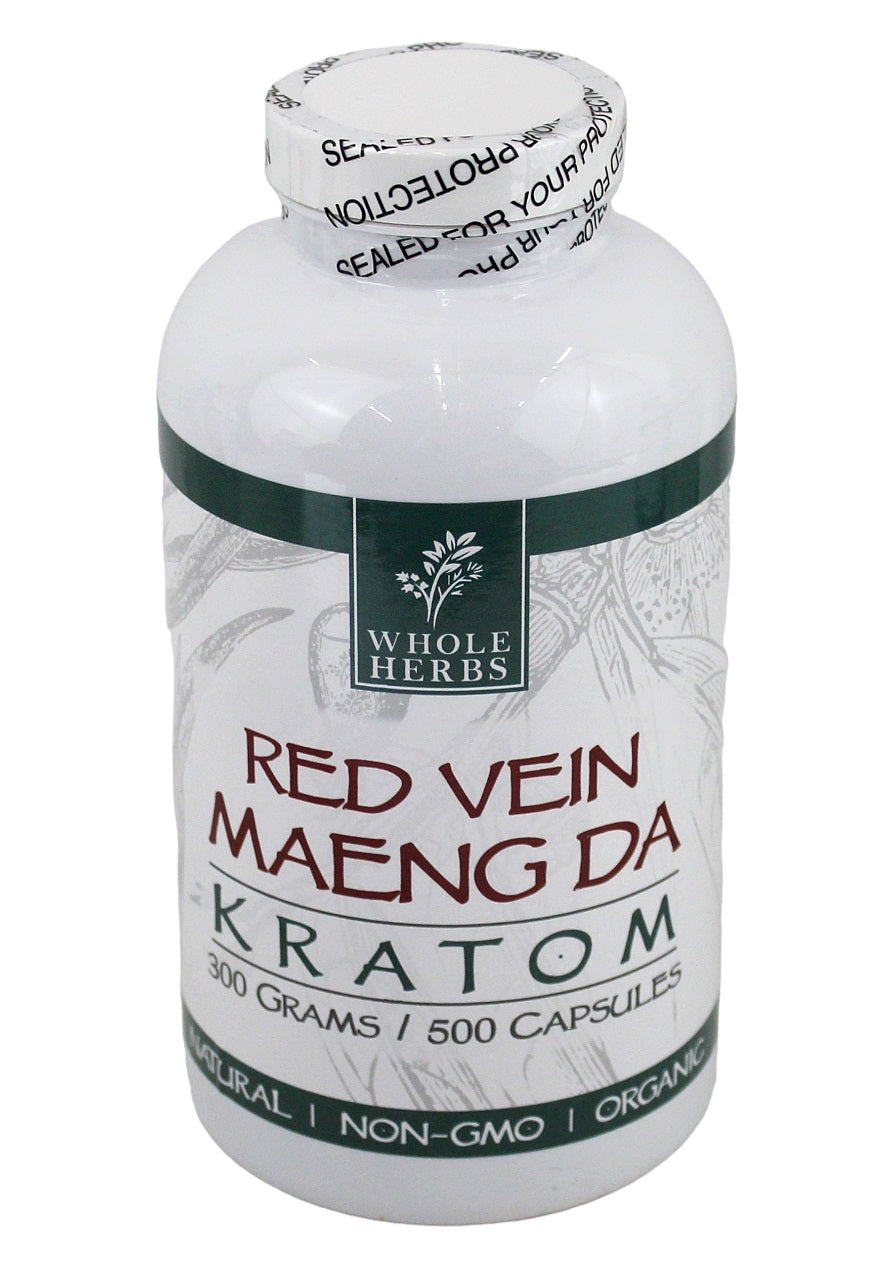 Whole Herbs Kratom Capsules – 500Caps – Red Vein Maeng Da – 4 Aces ...