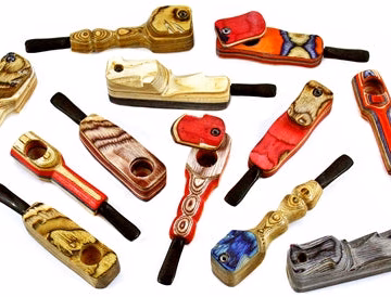 10ct 4" Colorful Wood Pipe Assortment