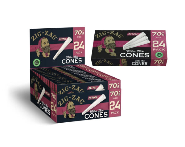 Zig Zag Pre-Rolled Ultra Thin Cones 70s Size 12pk
