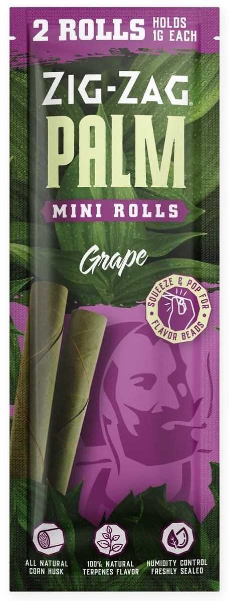 Zig Zag Mini Palm Rolls 15pk - Grape