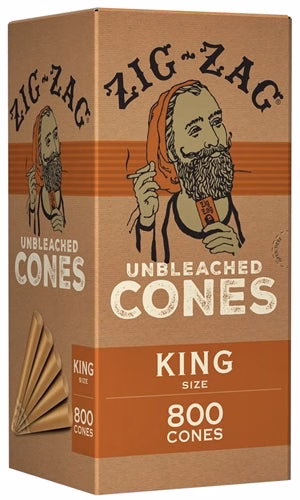 ZIG-ZAG Pre Rolled Cones Unbleached - King Size - 800ct - Image 5