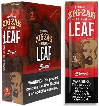 Zig Zag Premium Natural Leaf Wraps 25pk - Sweet