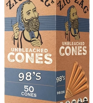 Zig Zag Mini Bulk Unbleached Cones - 98s - 50pk