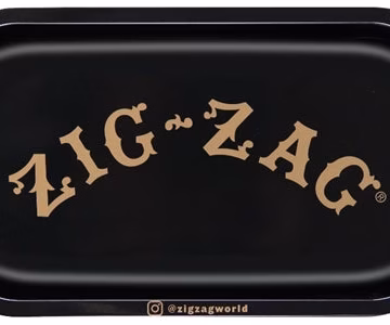 Zig Zag Rolling Tray - Black Small