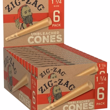 Zig Zag Pre-Rolled Unbleached Cones 1 1-4 24pk