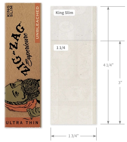 Zig Zag Rolling Paper - Unbleached King Size