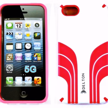 Delton iPhone 5 Two Tone Case White-Pink