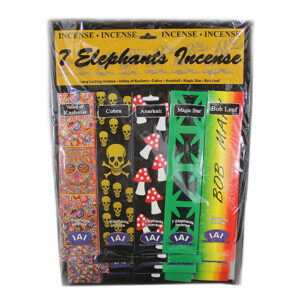 7 Elephants Incense On Store Display Card