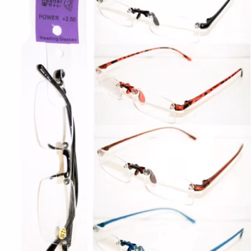 12ct Rimless Plastic Readers MPR1