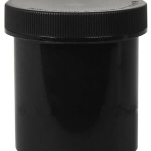 20ct Black Plastic 16oz Jar with Child Proof Cap