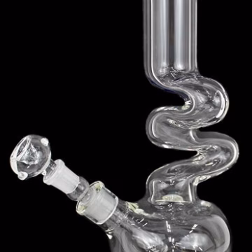 12" Color Rim Double Zong Bubble Water Pipe