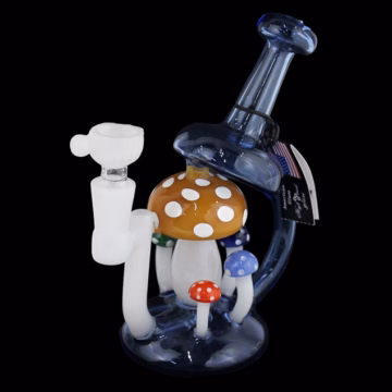 7" Mushroom Sprout Recycler Water Pipe