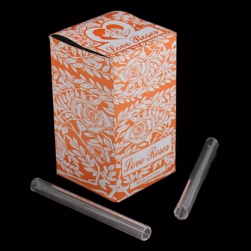 Glass Tube Love Roses 36pc Open End – 5″ Thick (Orange Box)