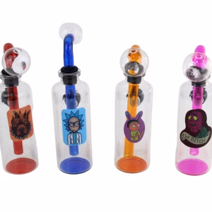 10ct 5" Color Bottom 3pc Decal Bottle Oil Burner Assortment