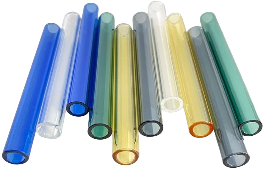 100ct 4″ Color Glass Tube Love Rose