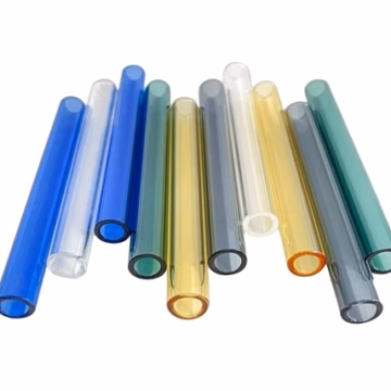 100ct 4" Color Glass Tube Love Rose