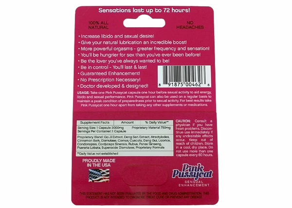 Pink Pussycat Female Sensual Enhancement Capsule