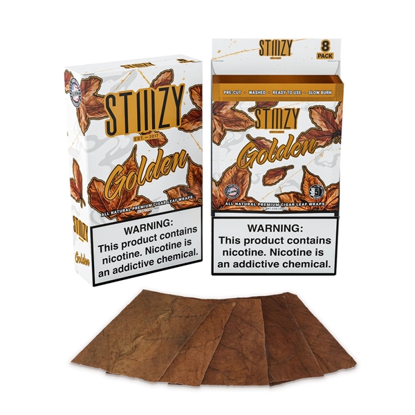 Stiiizy Premium All Natural Leaf Wraps – Golden