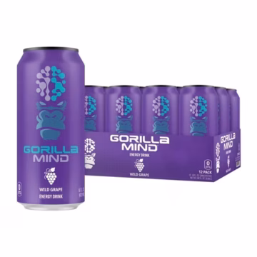 Gorilla Mind Energy Drink - Wild Grape 12pk