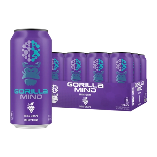 Gorilla Mind Energy Drink – Wild Grape 12pk