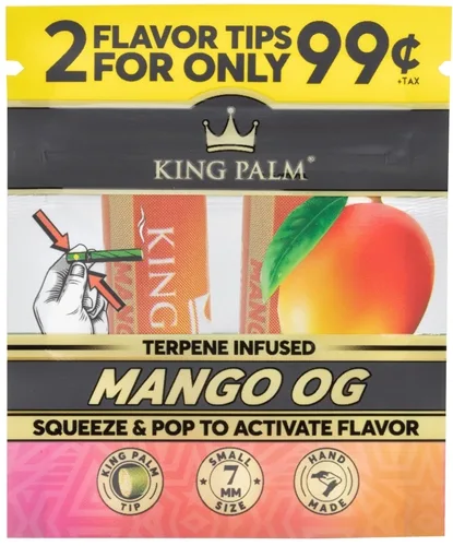 King Palm 7mm Flavor Tips – Mango OG 50pk
