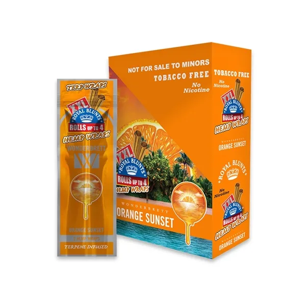 Royal Blunt – XXL Hemp Wrap – Wonderbrett Orange Sunset – 4 Aces Wholesale