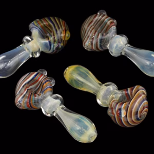 4ct 4" Candy Strip Fuming Spoon Hand Pipe