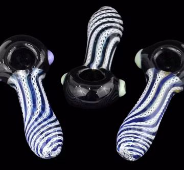 3ct 4" Heavy Latti Swirl Art Hand Pipe Assortment