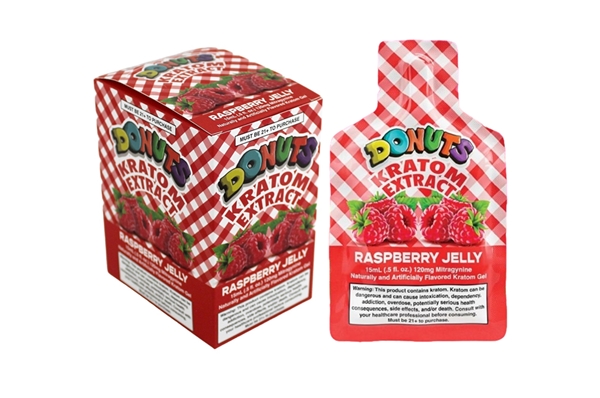 Donuts Kratom Extract Raspberry Jelly 120mg 12pk
