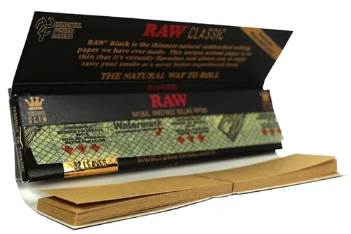 Raw Connoisseur - Black King Size Slim with Tips