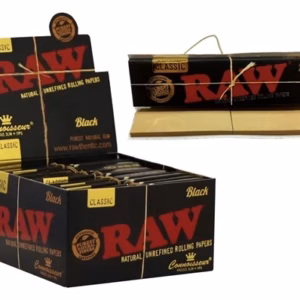 Raw Connoisseur - Black King Size Slim with Tips