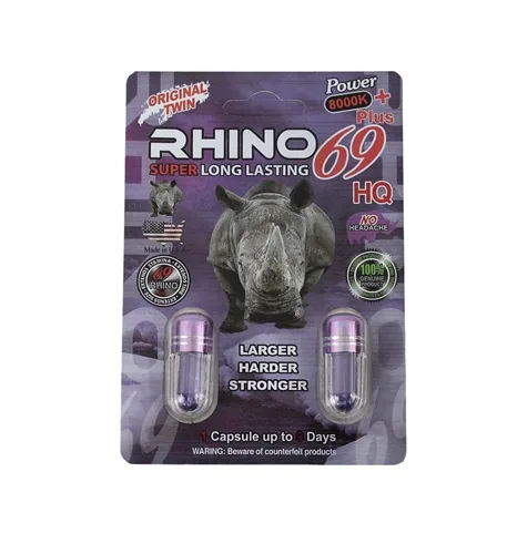 Rhino 69 Power 8000k Plus Double Pack Male Enhancement Capsules