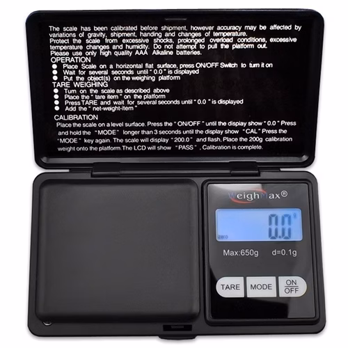 WeighMax 650g x 0.1 Digital Pocket Scale W-SM650