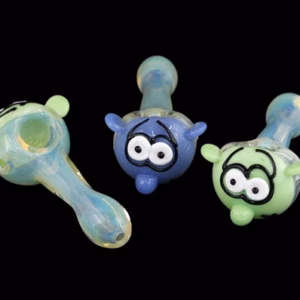 3ct 4" Smurf Face Hand Pipe