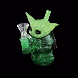 5" Baby Yoda Grogu Glass Water Pipe