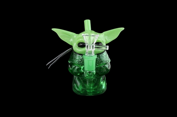 5" Baby Yoda Grogu Glass Water Pipe