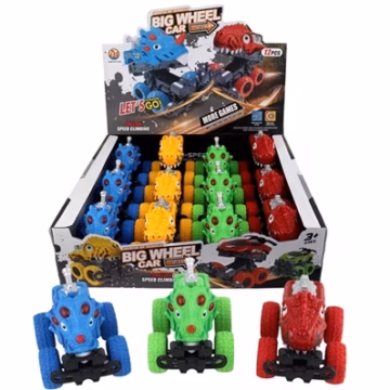 Dino Big Wheel Car Monster Trucks 12pk