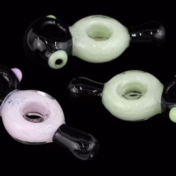 3ct 5" Thick Frit Donut Hand Pipe
