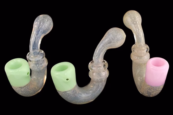 3ct 7" Fuming Wet Candy Frit Sherlock Hand Pipe