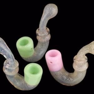 3ct 7" Fuming Wet Candy Frit Sherlock Hand Pipe