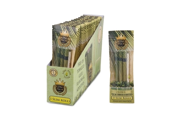 King Palm Natural Leaf Rolls (24 Slim Pouches – 3 Rolls-Pouch)