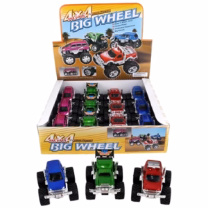 Mini 4x4 Big Wheel Monster Truck Toy 12pk