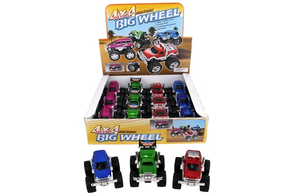 Mini 4×4 Big Wheel Monster Truck Toy 12pk