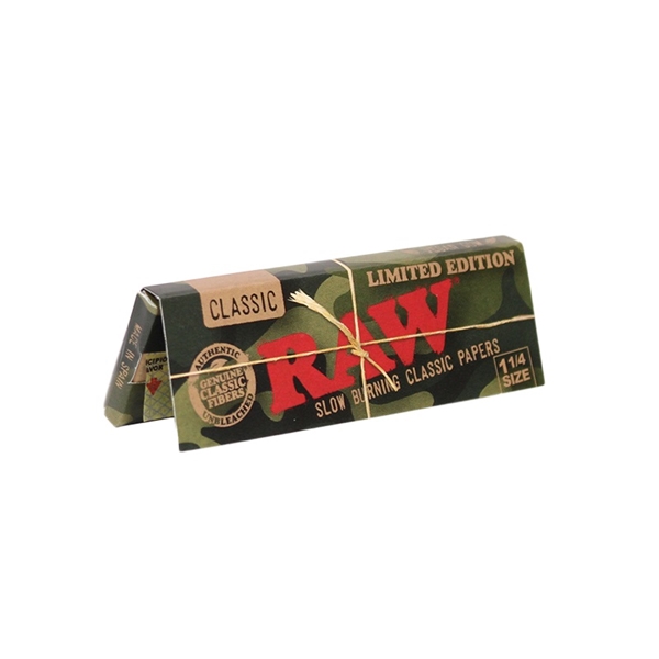 Raw Classic 1 1/4 Rolling Papers – Limited Camo Edition
