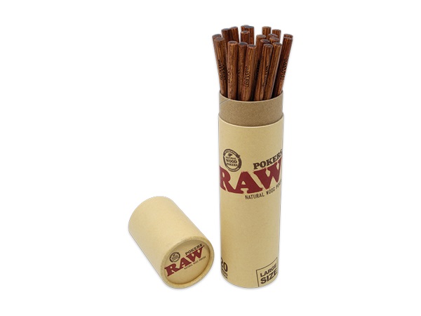 Raw Natural Wood Pokers 20pk - Large Size