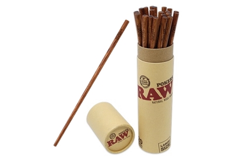 Raw Natural Wood Pokers 20pk – Large Size