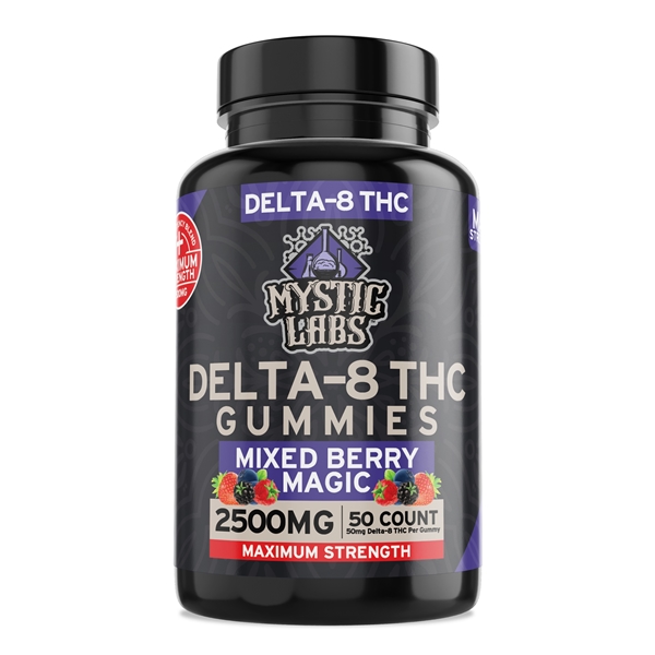 Mystic Labs 2500mg Delta 8 Gummies Mixed Berry Magic 6485