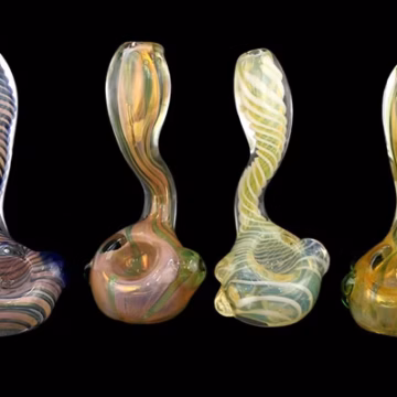 4ct 4" Stand Fuming Spiral Art Hand Pipe