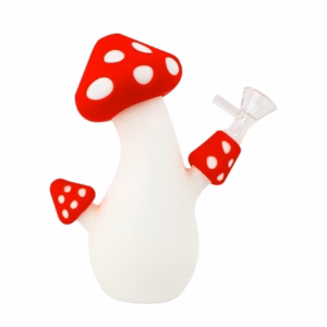 7" Trippy Mushroom Silicone Water Pipe