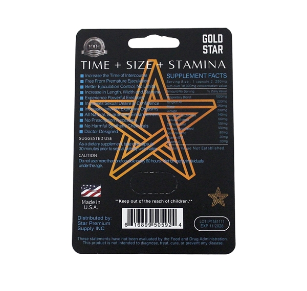 Gold Star Male Enhancement Capsules